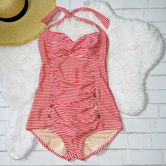 Betsey Johnson Other - Betsey Johnson Striped Sailor Pin-up Swimsuit